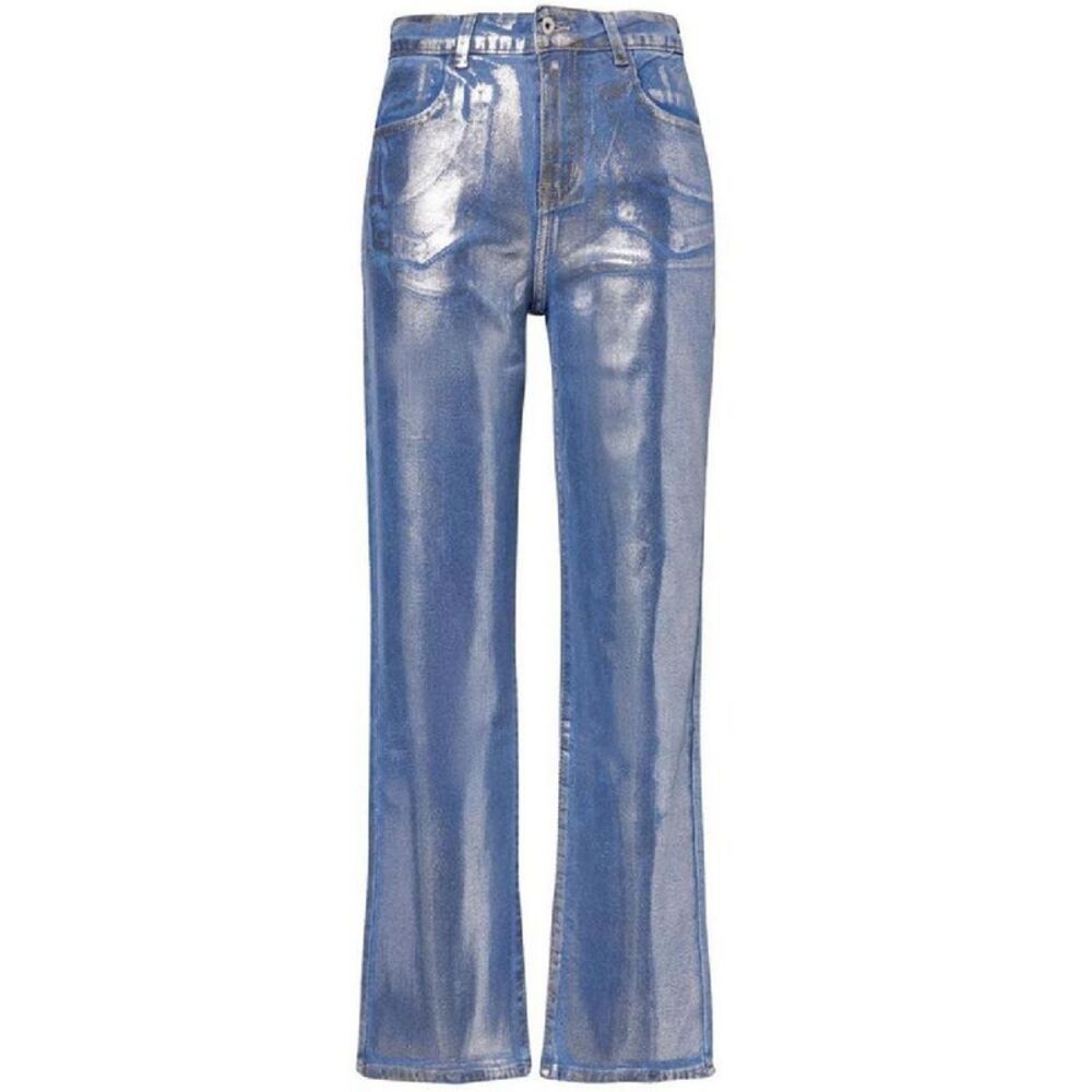AmyLynn Womens/Ladies Soho Metallic 5 Pockets Pants / Blue